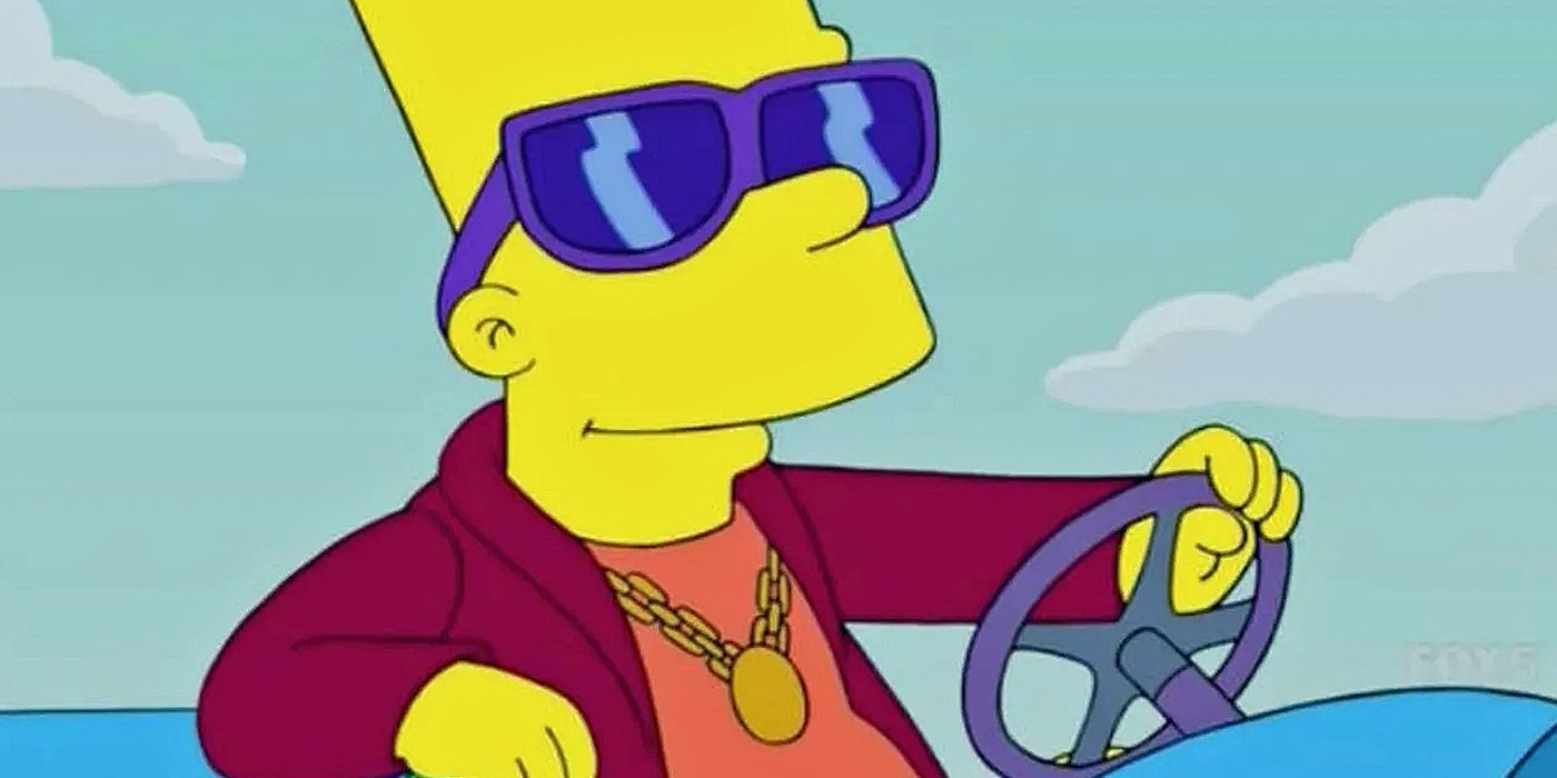 Bart Simpson cruises in style in The Simpsons