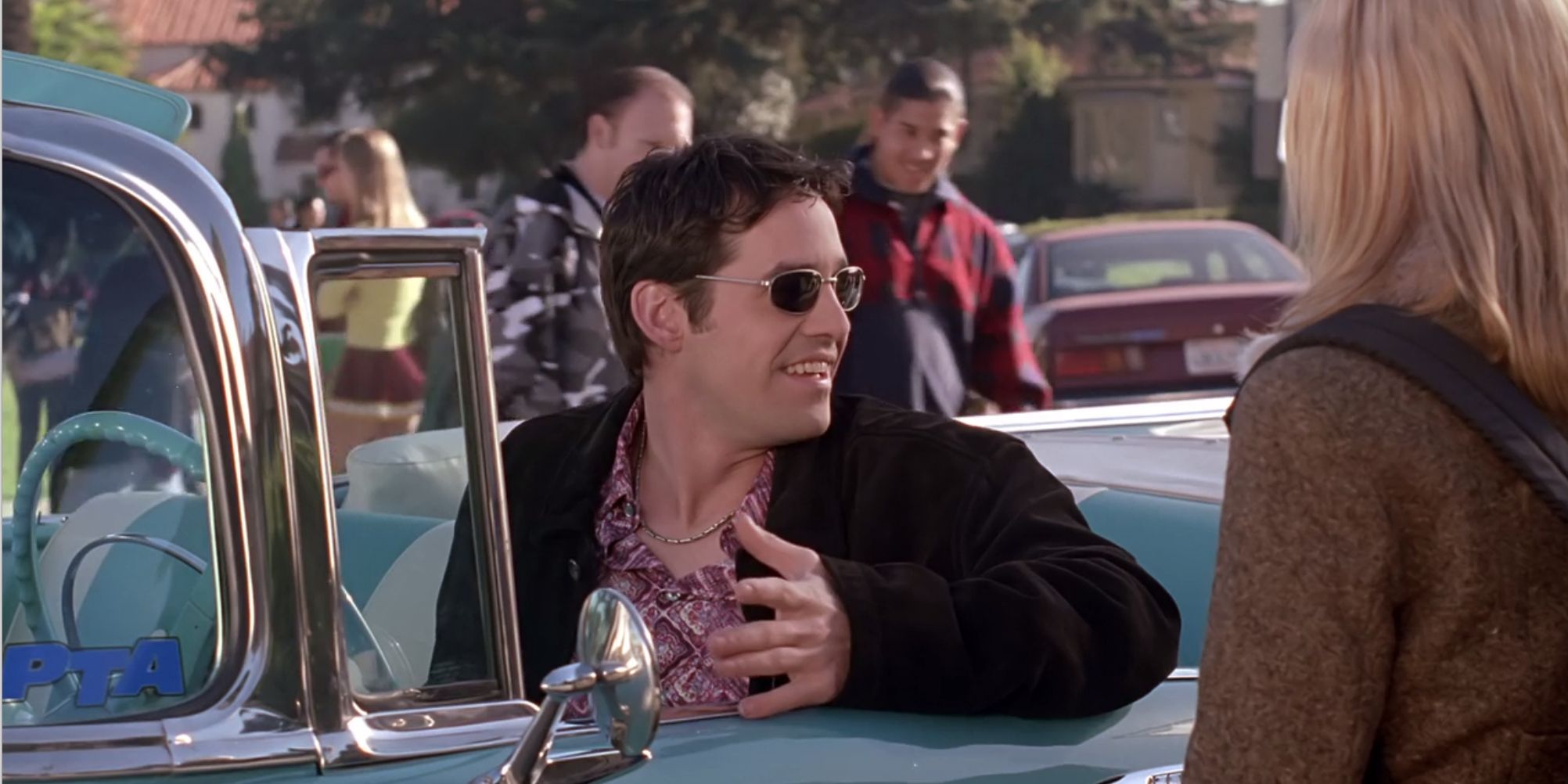 Xander in car in Buffy the Vampire Slayer