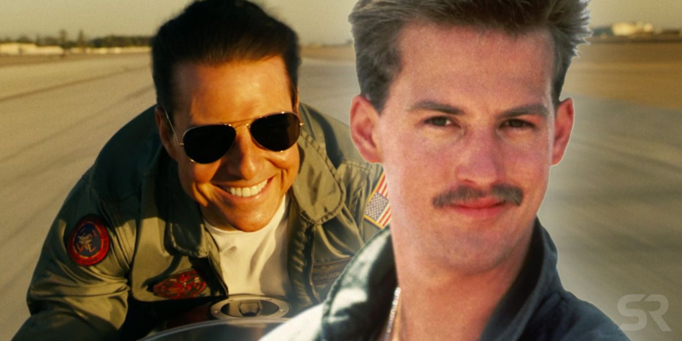 Tom Cruise as Maverick and Goose in Top Gun