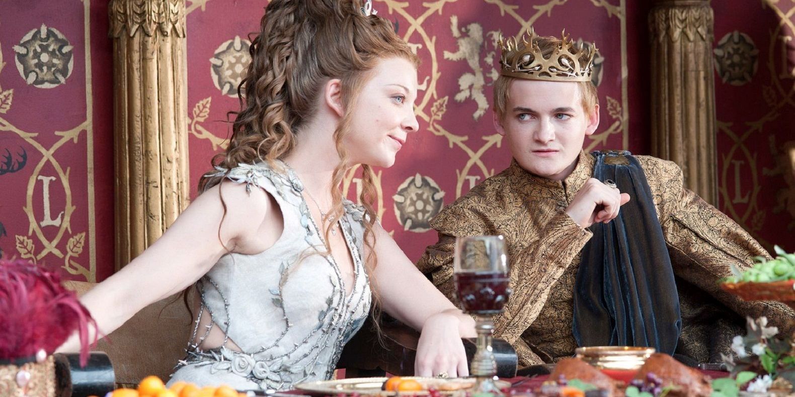Margaery e Joffrey na festa de casamento em Game of Thrones