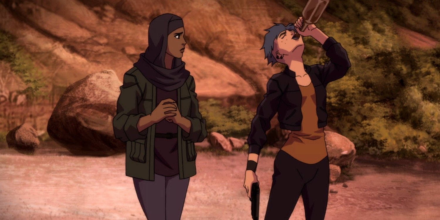 Young Justice Outsider Violet Harper Halo and Harper Row in Early Warning