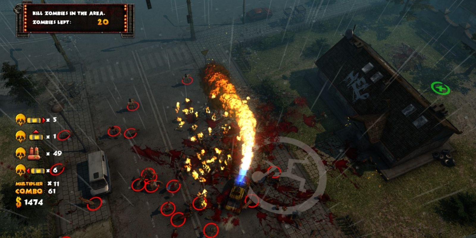 Zombie Driver Immortal Edition Flamethrower At Rescue Point