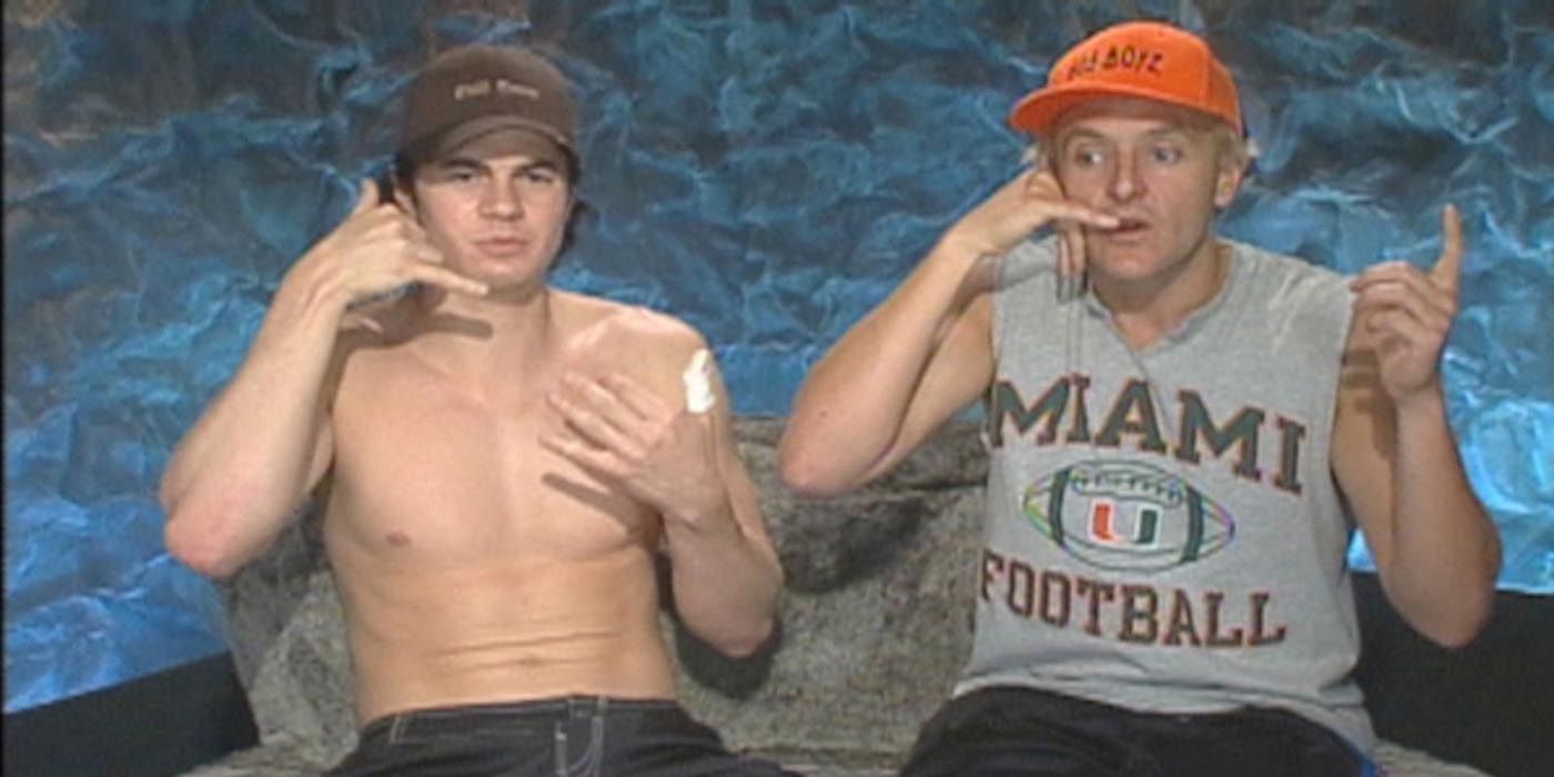 Dr. Will and Mike in season 2 of Big Brother doing their Chilltown diary room session.