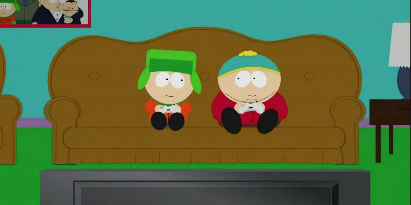 Kyle and Cartman in South Park