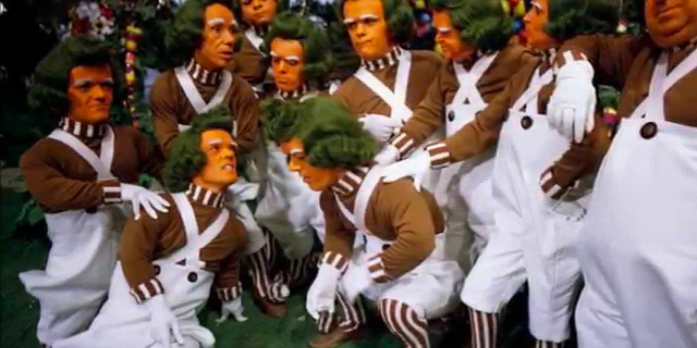 Oompa Loompas em 1971 Willy Wonka