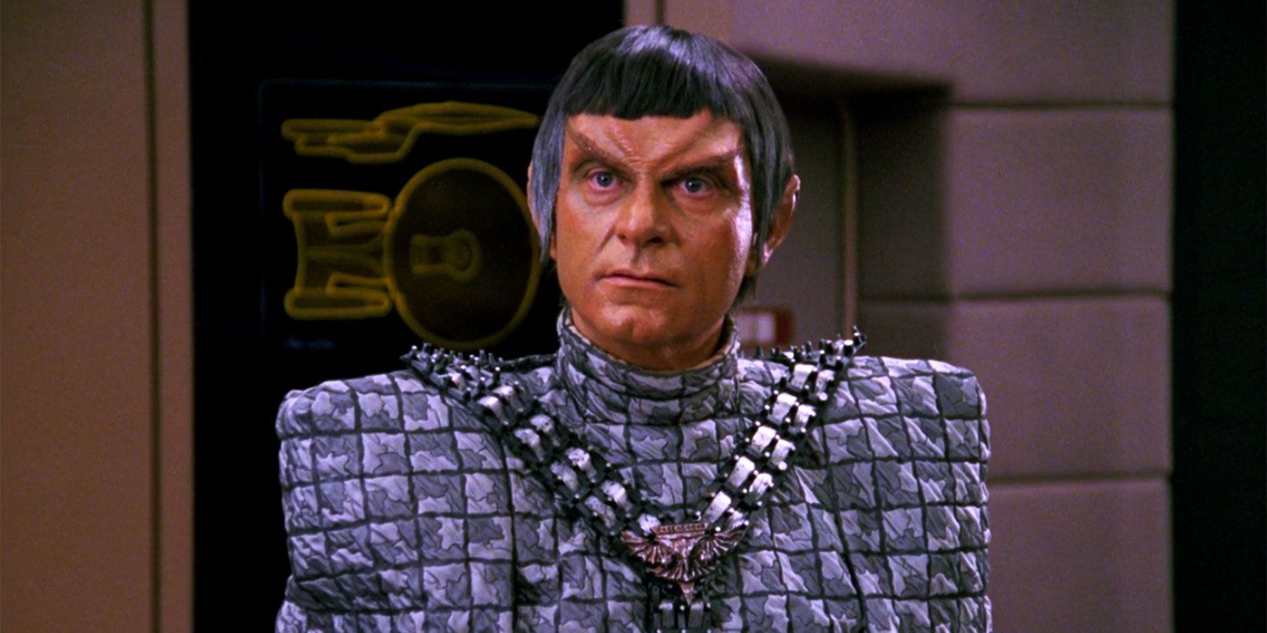 Admiral Jarok looks on in concern in the episode &quot;The Defector&quot;