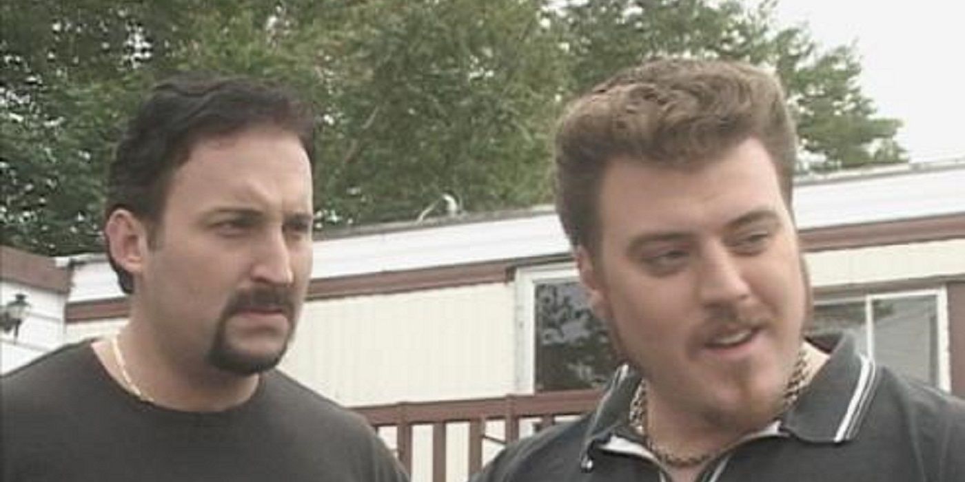 Julian and Ricky standing outside in Trailer Park Boys