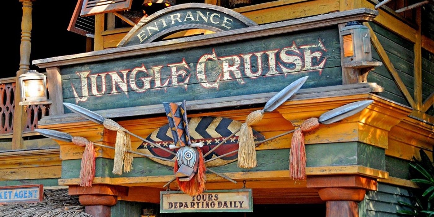 The entrance to the Jungle Cruise ride