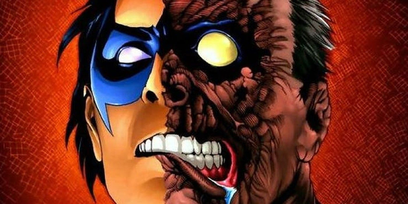 Nightwing and Two-Face as one man in DC Comics.