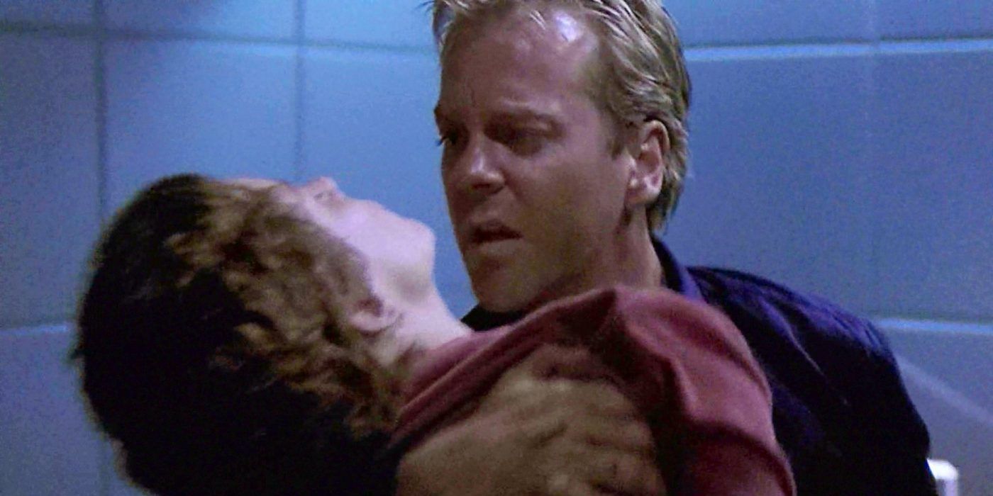 Jack Bauer holding the lifeless body of his wife in 24 season one.