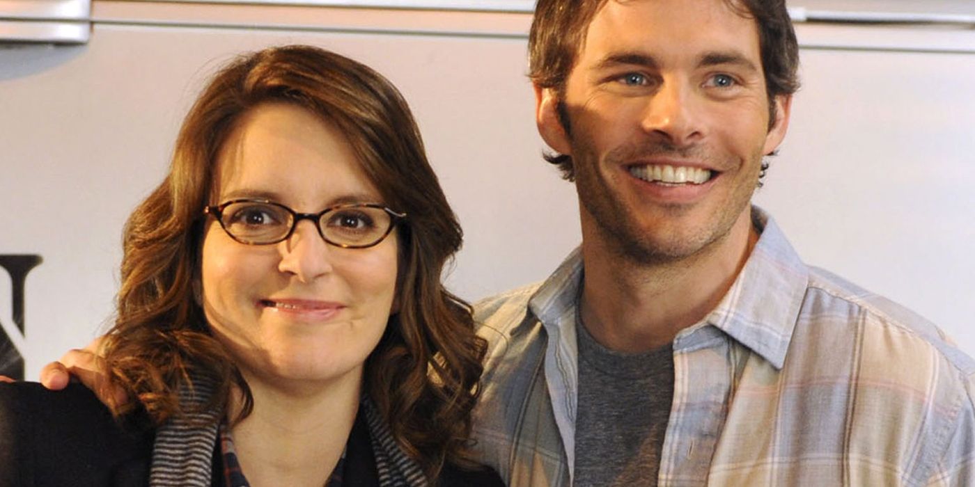 Tina Fey and James Marsden in 30 Rock
