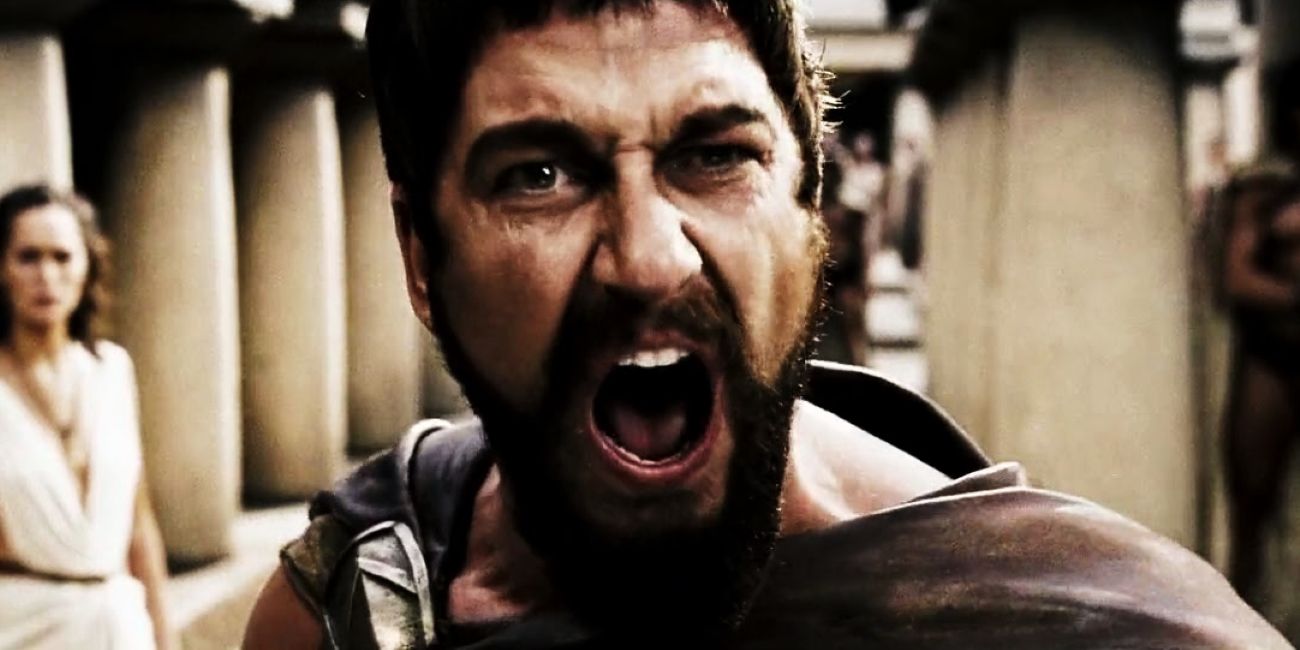 Leonidas yells This is Sparta in 300
