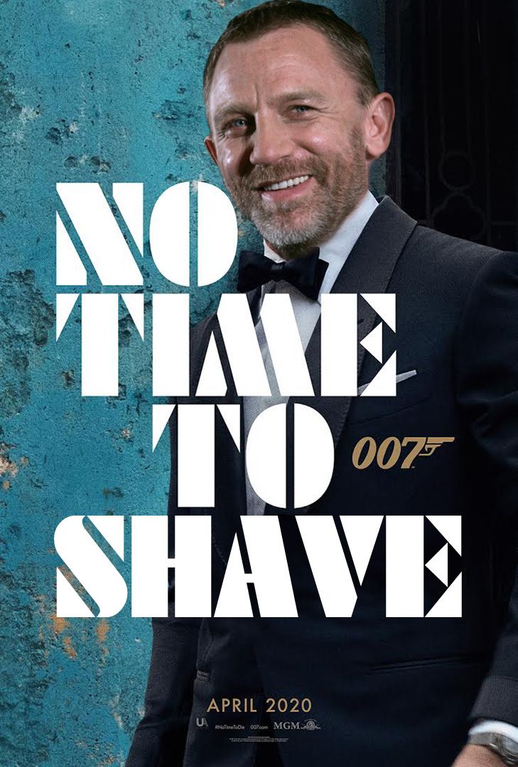 Parody image of No Time to Die poster