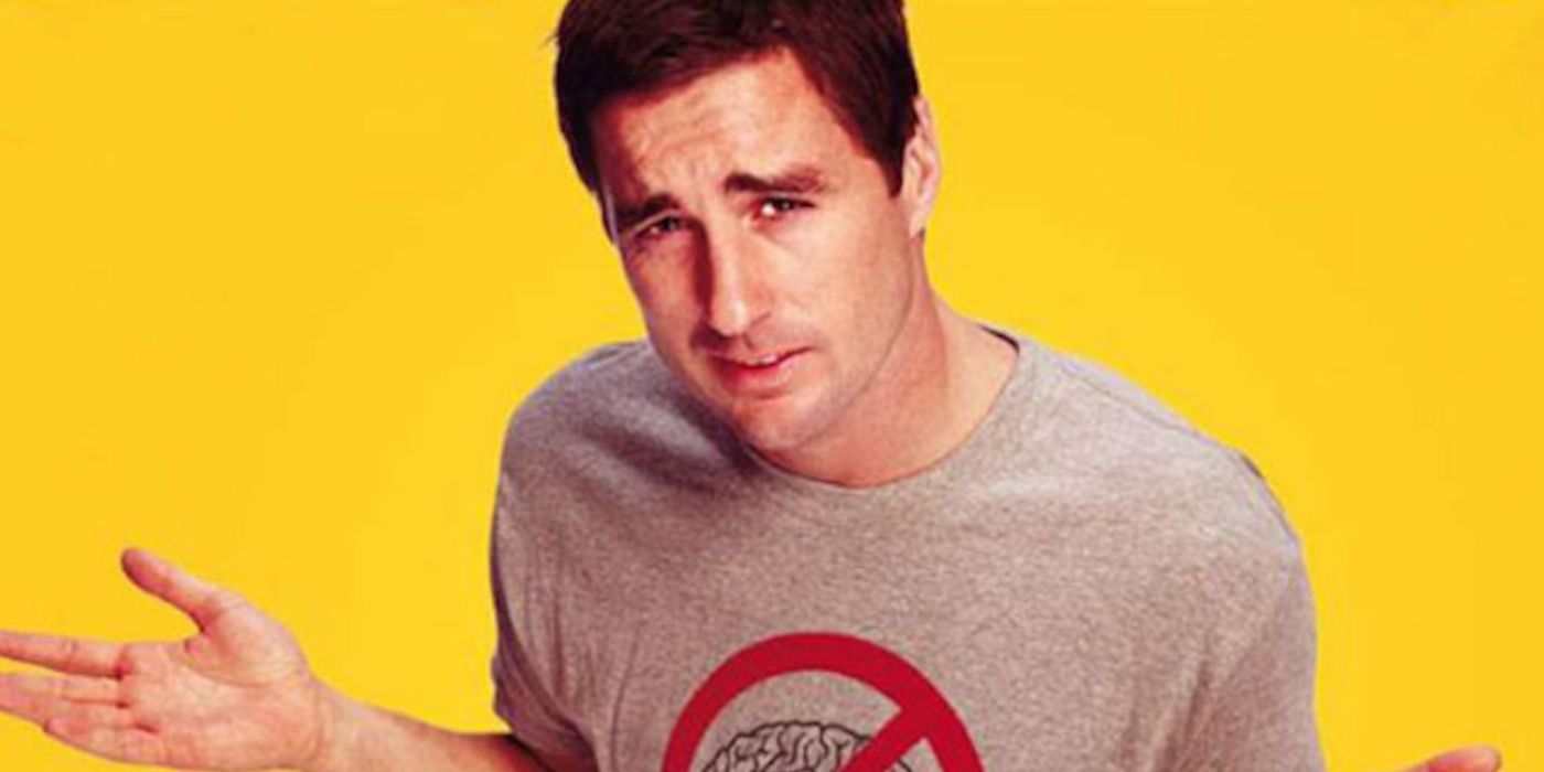 Luke Wilson shrugging on the poster for the film Idiocracy.