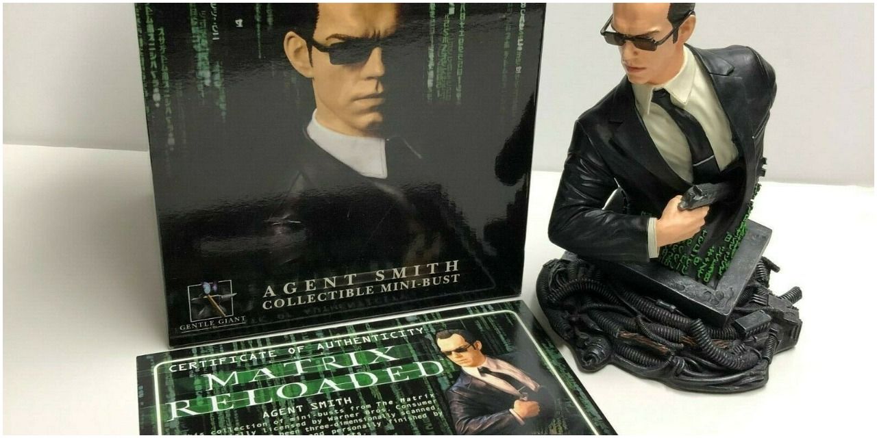 Agent Smith Matrix Statue Bust