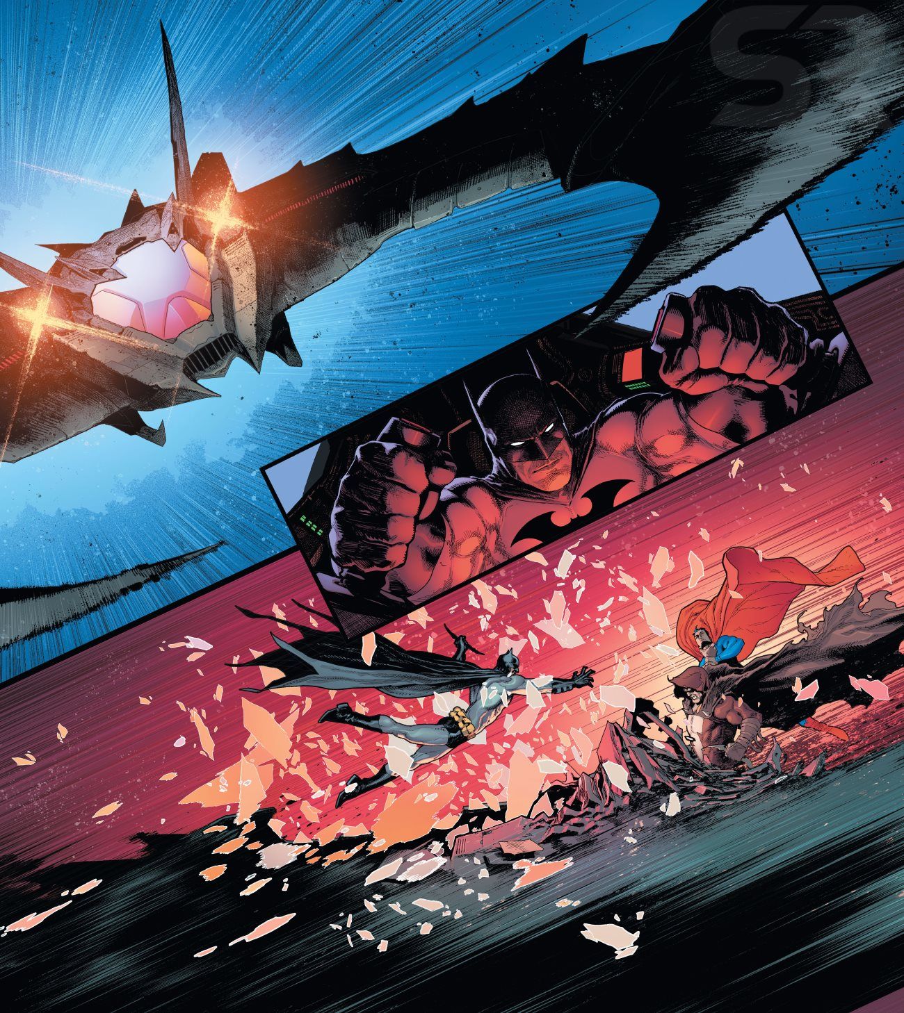 Batman Superman Comic Batwing Attack
