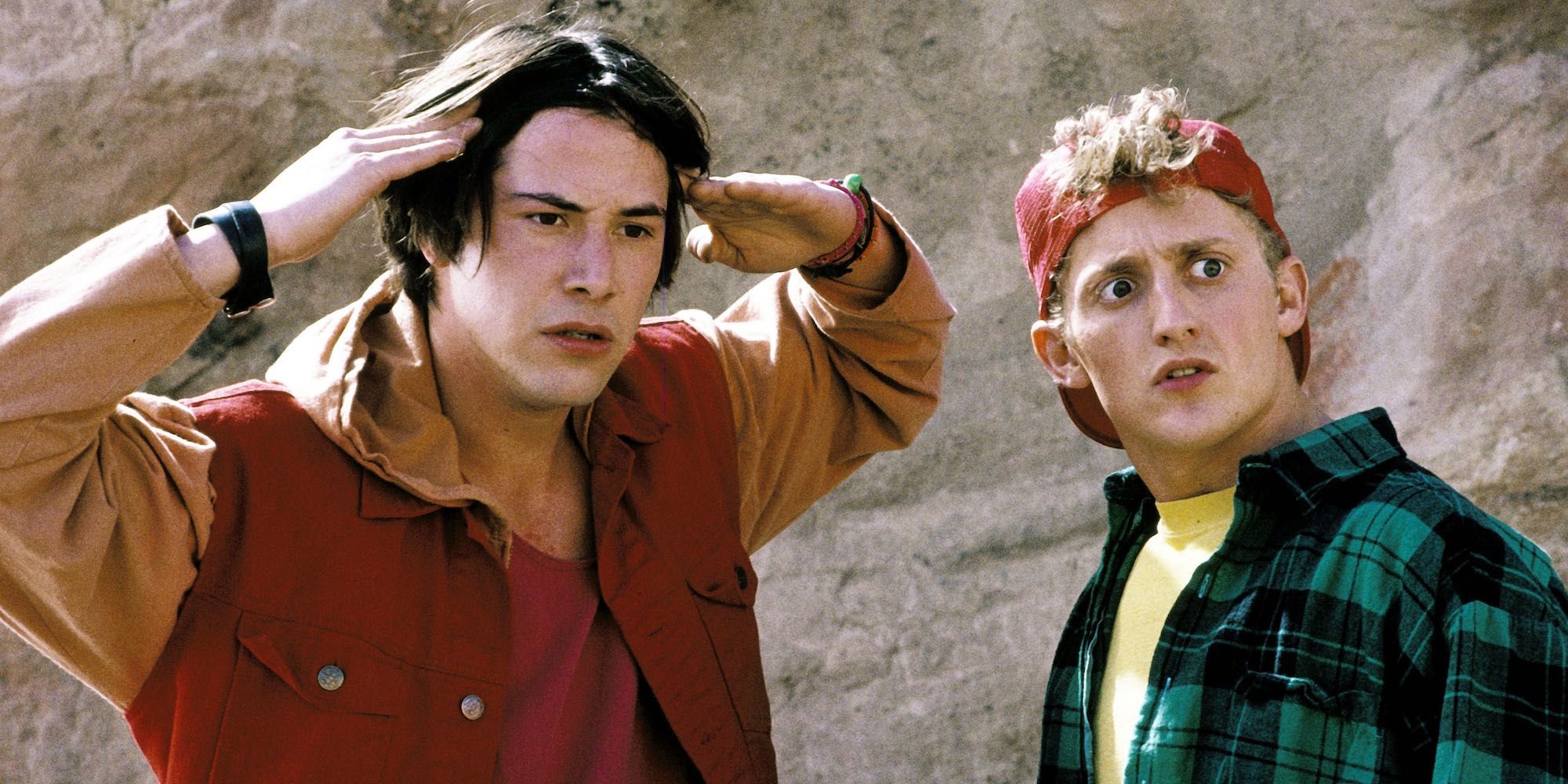 Keanu Reeves and Alex Winter in Bill and Ted's Bogus Journey