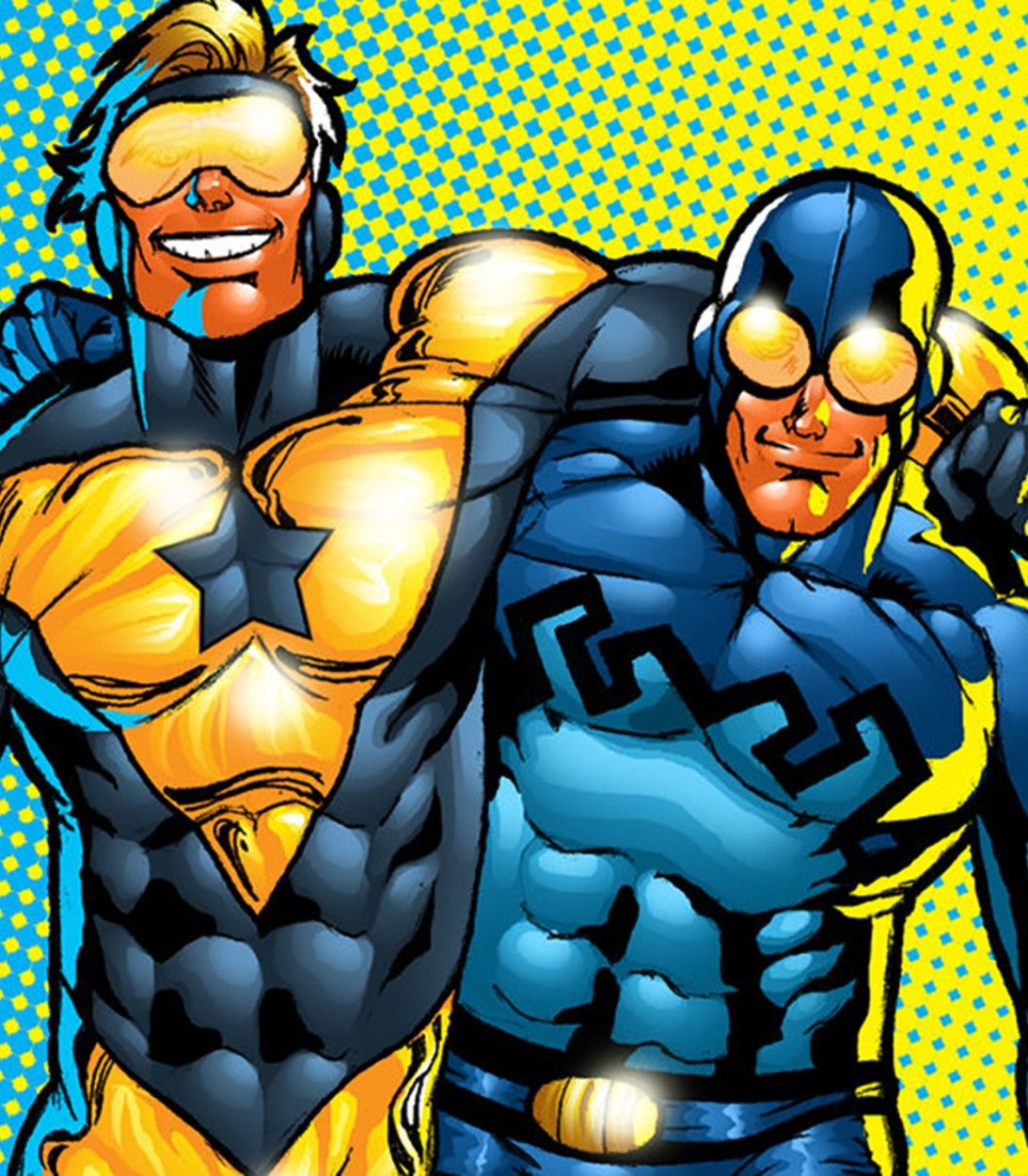 Blue Beetle Ted Kord &amp; Booster Gold Michael Carter vertical
