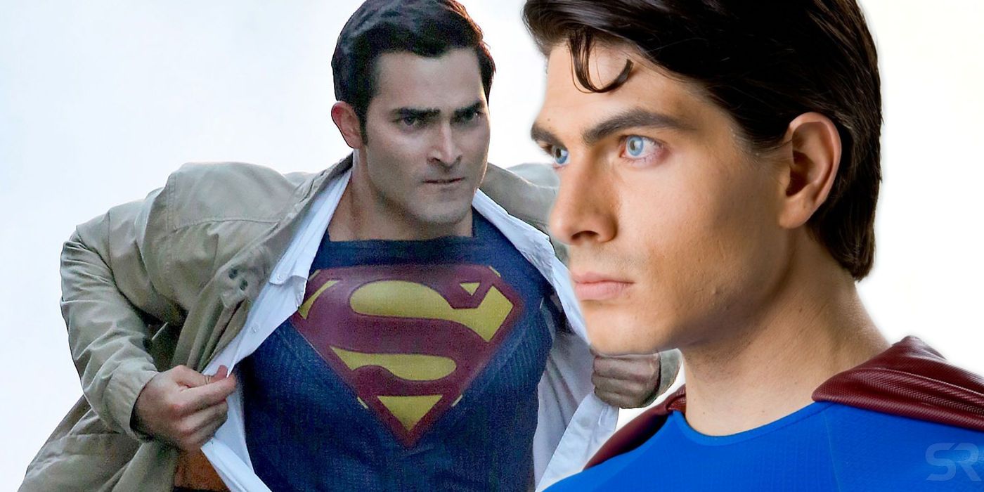 Brandon Routh and Tyler Hoechlin as Superman