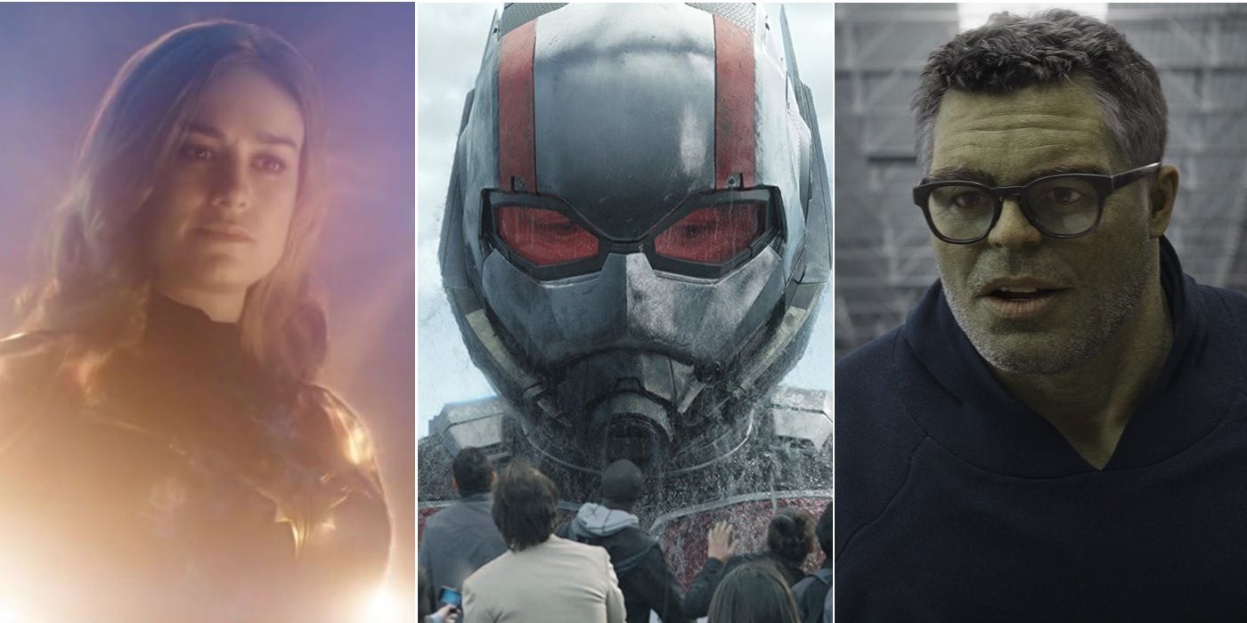 Brie Larson as Carol Danvers, Ant-Man and Mark Ruffalo as Hulk MCU