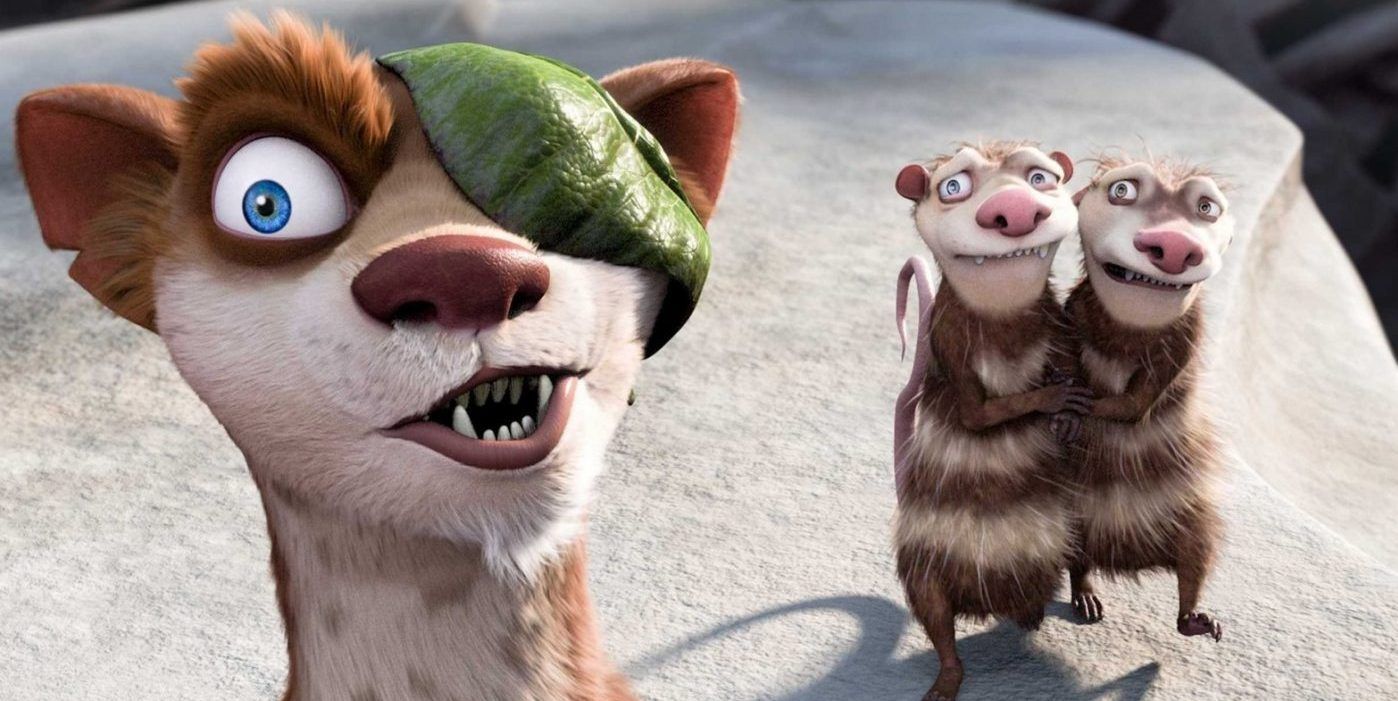 Buck with Crash and Eddie in Ice Age Dawn of the Dinosaurs