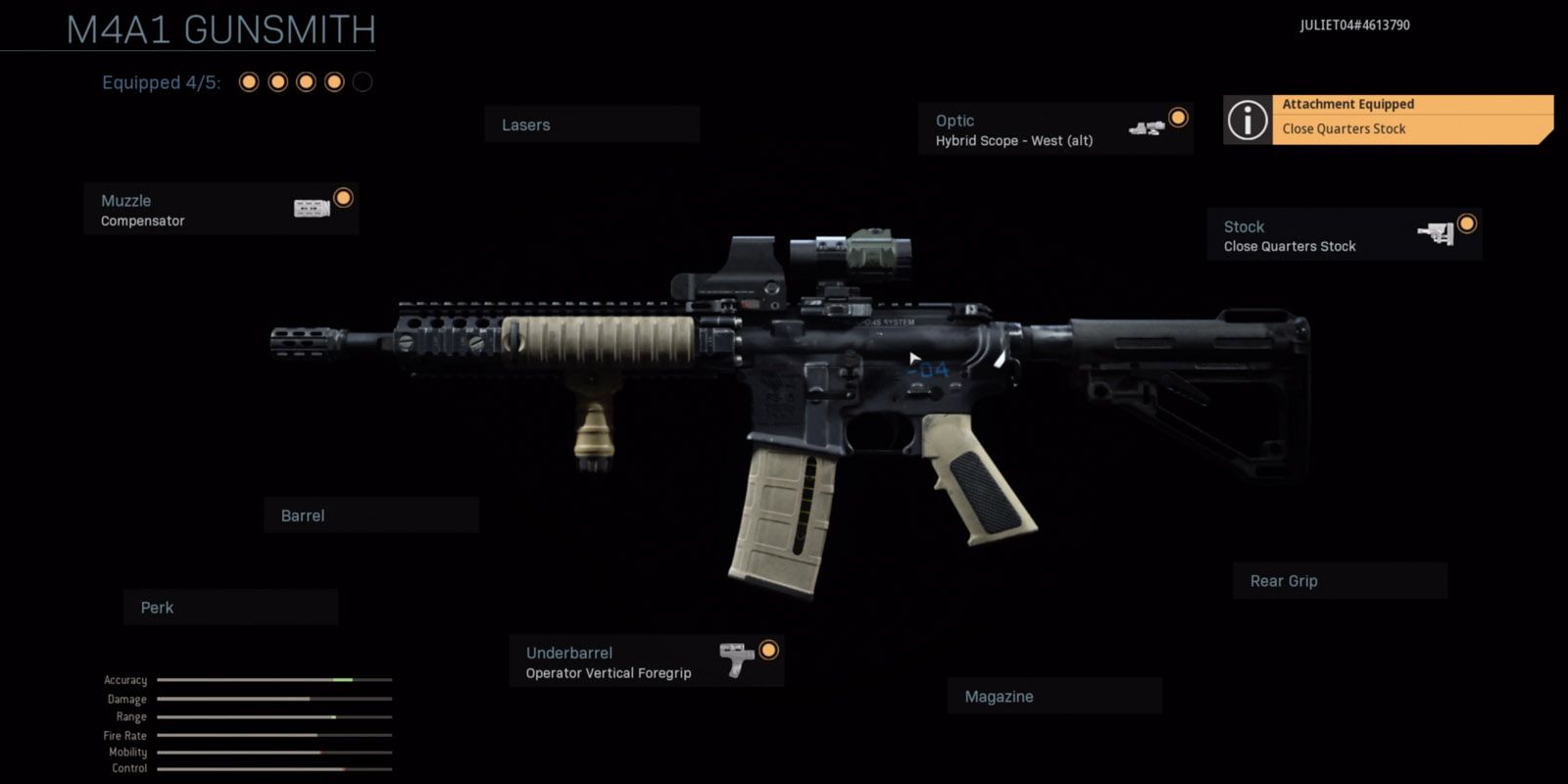 modern warfare 4 weapon list