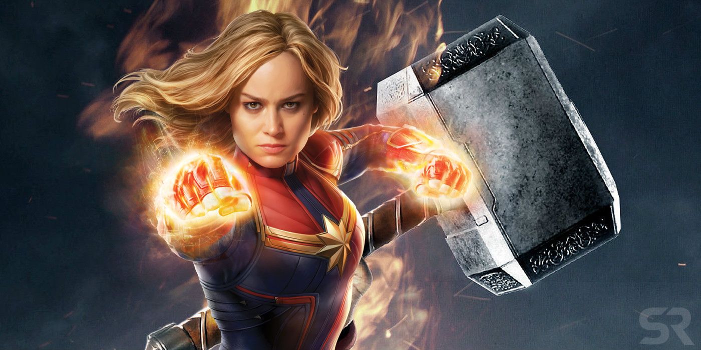 Captain Marvel's Larson Can Totally Lift Mjolnir