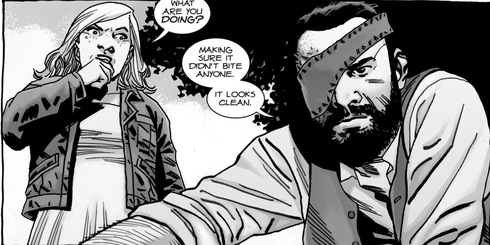Carl and Sophia in The Walking Dead comics