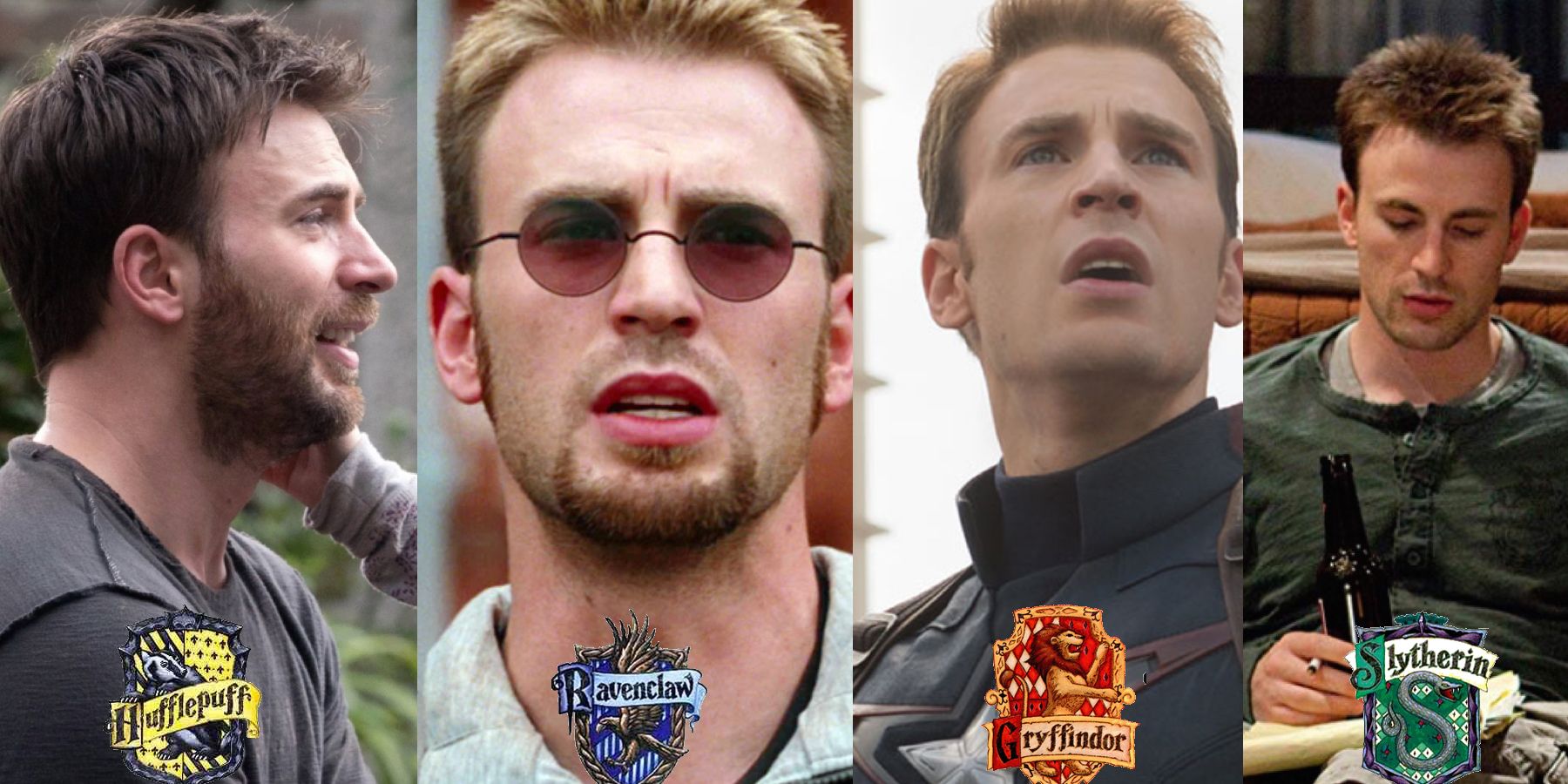 Chris Evans Characters Sorted Into Hogwarts Houses