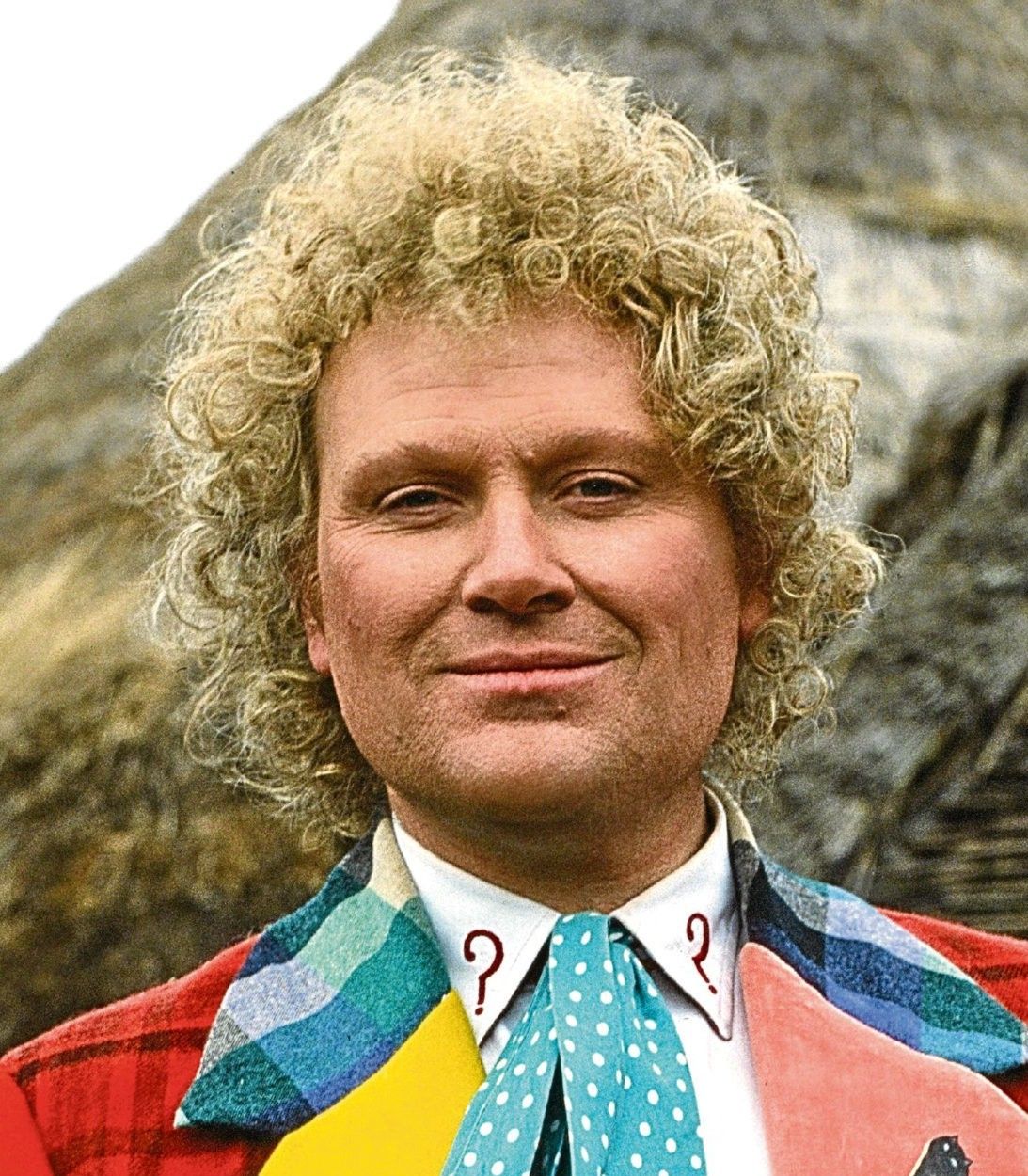 Colin Baker as the Sixth Doctor in Doctor Who vertical