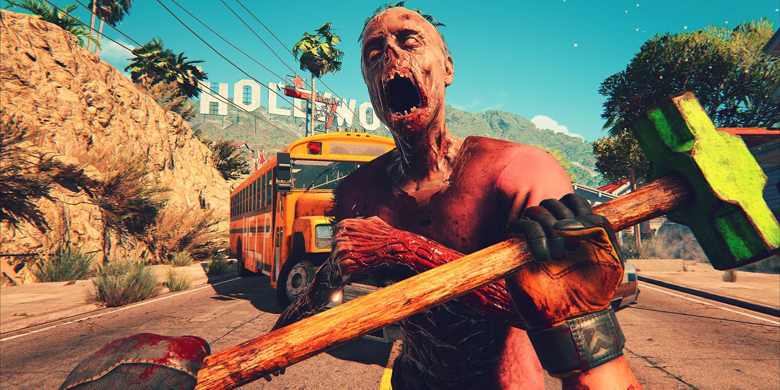 An image of the zombie's gaping mouth in Dead Island 2 