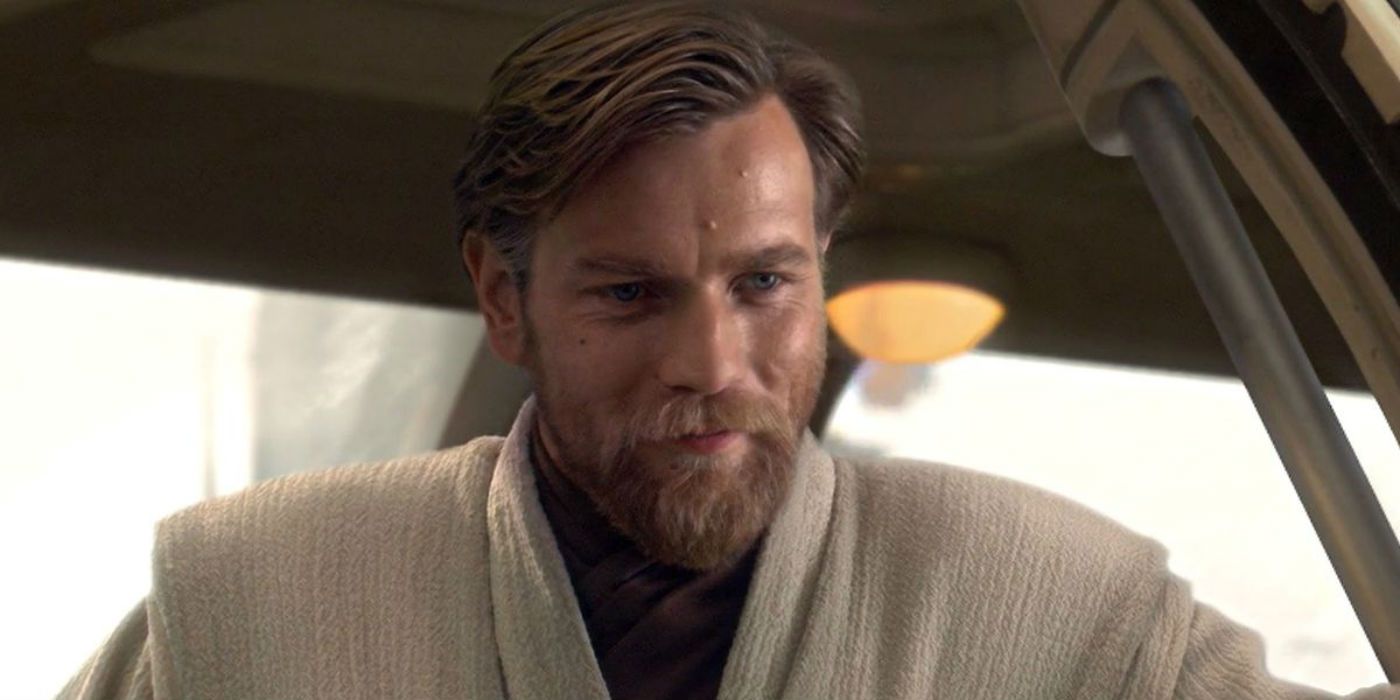 Ewan McGregor as Obi-Wan Kenobi smiling in Star Wars Revenge of the Sith