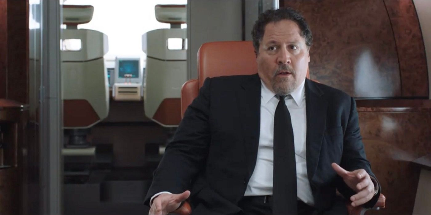 Happy Hogan on the jet talking to Peter in Spider-Man: Far From Home
