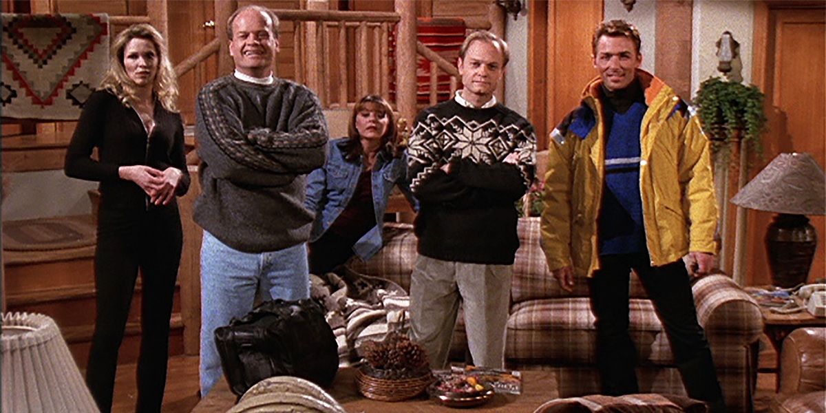 Il cast posa nella quinta stagione di Frasier
