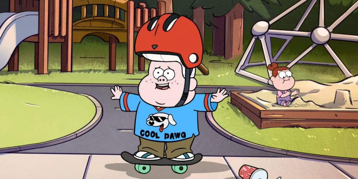 Gideon trying to Skateboard in Gravity Falls