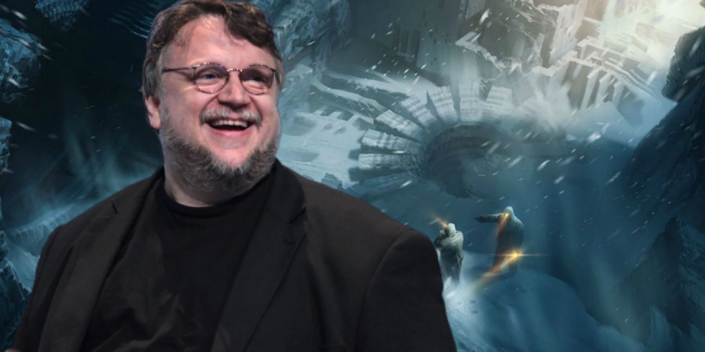 Split image of Guillermo Del Toro and At The Mountains of Madness