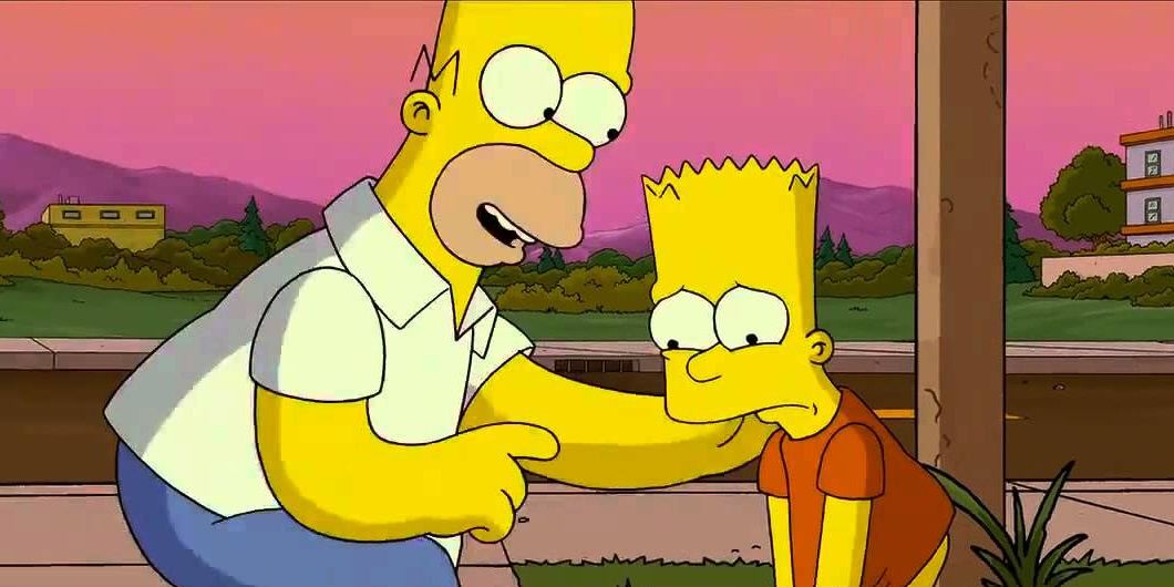 the simpsons homer and bart. 