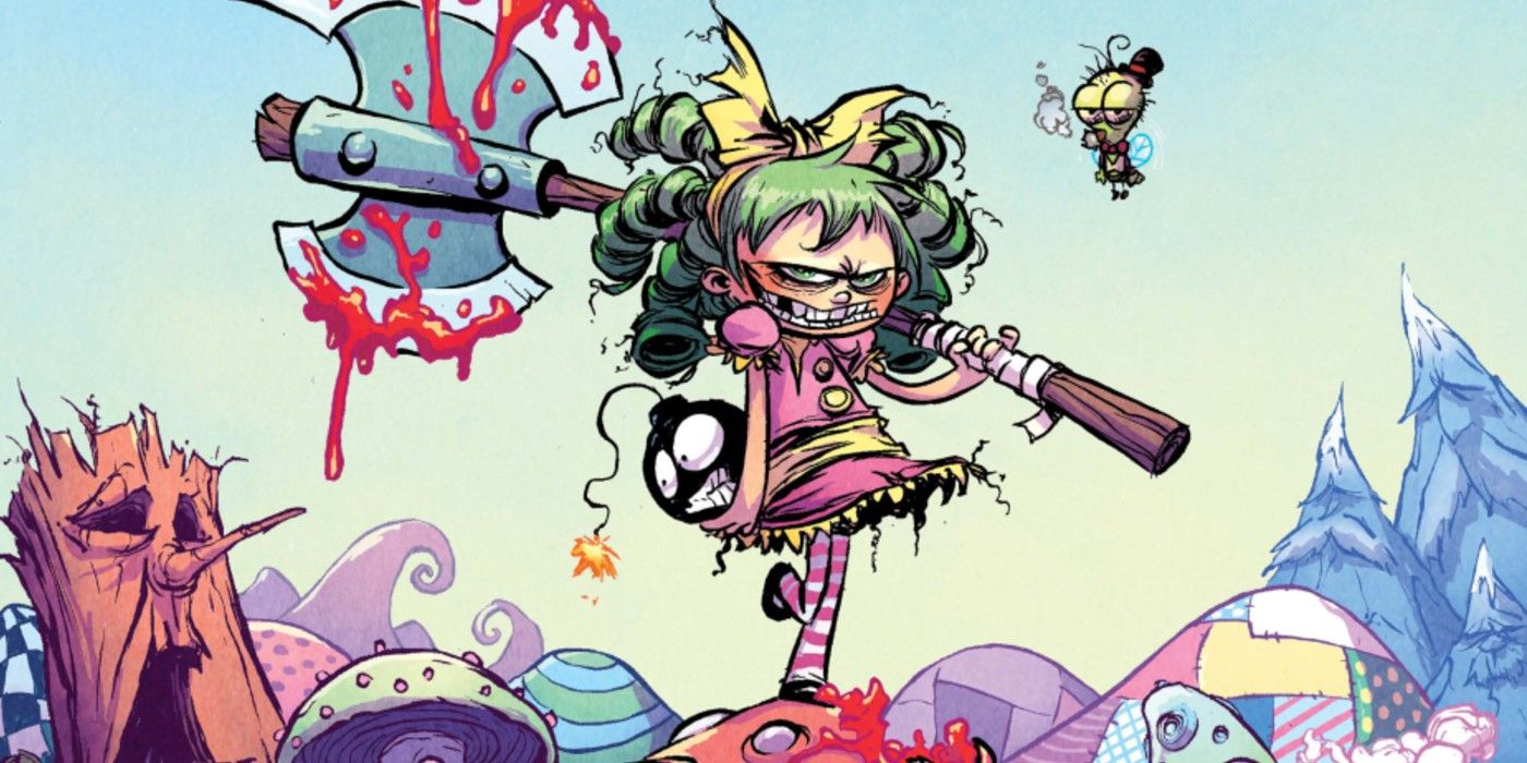 A little girl holds a large axe from I Hate Fairyland 