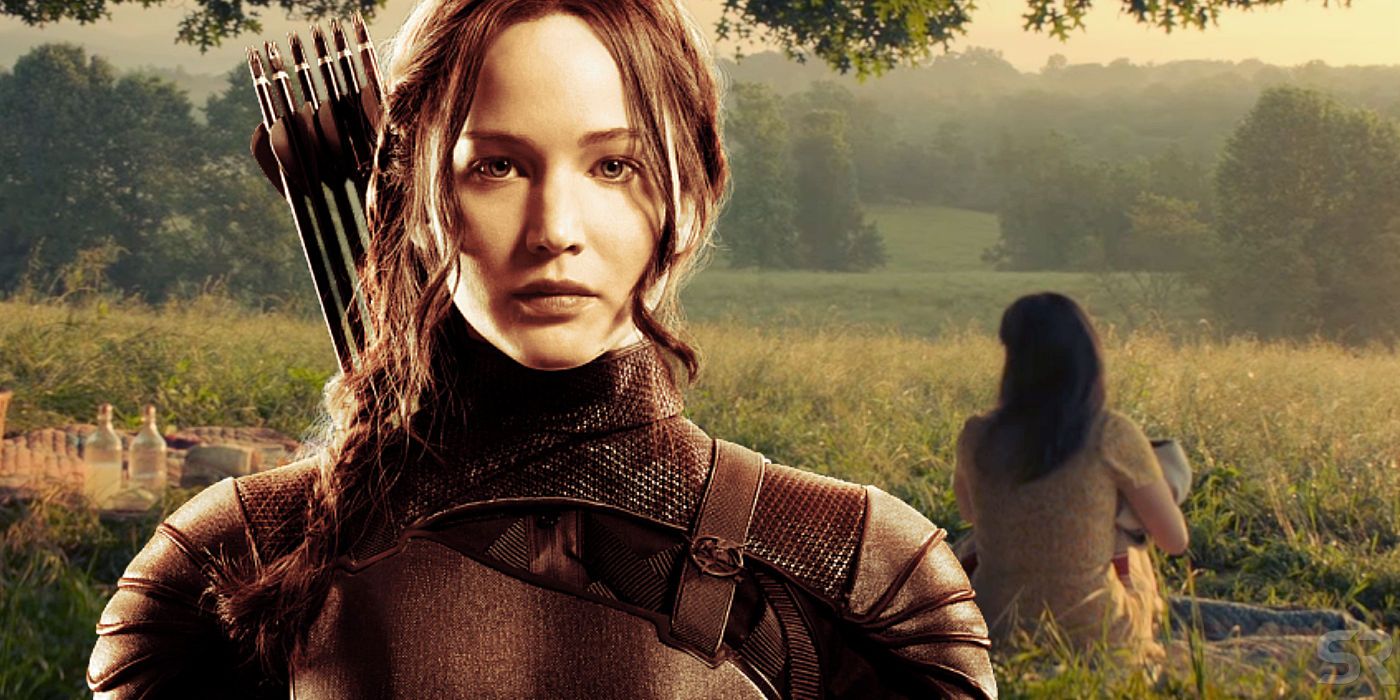 Jennifer Lawrence as Katniss and Hunger Games Mockingjay Epilogue