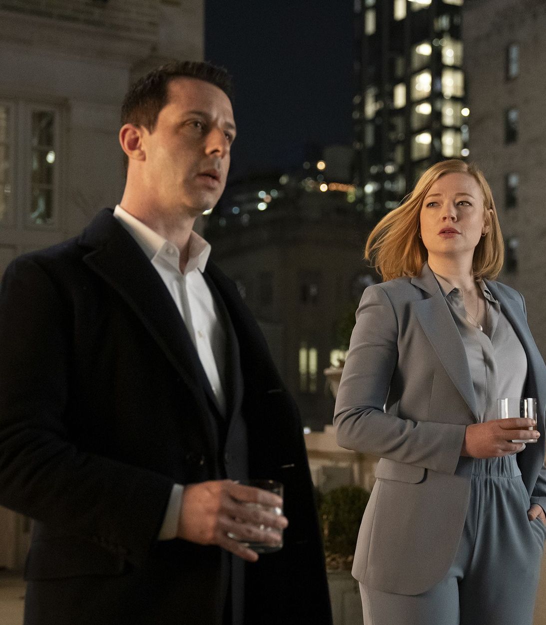 Jeremy Strong and Sarah Snook in Succession Season 2 HBO Vertical