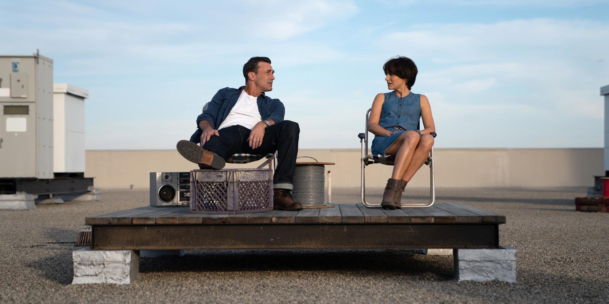 Jon Hamm and Natalie Portman in Lucy in the Sky