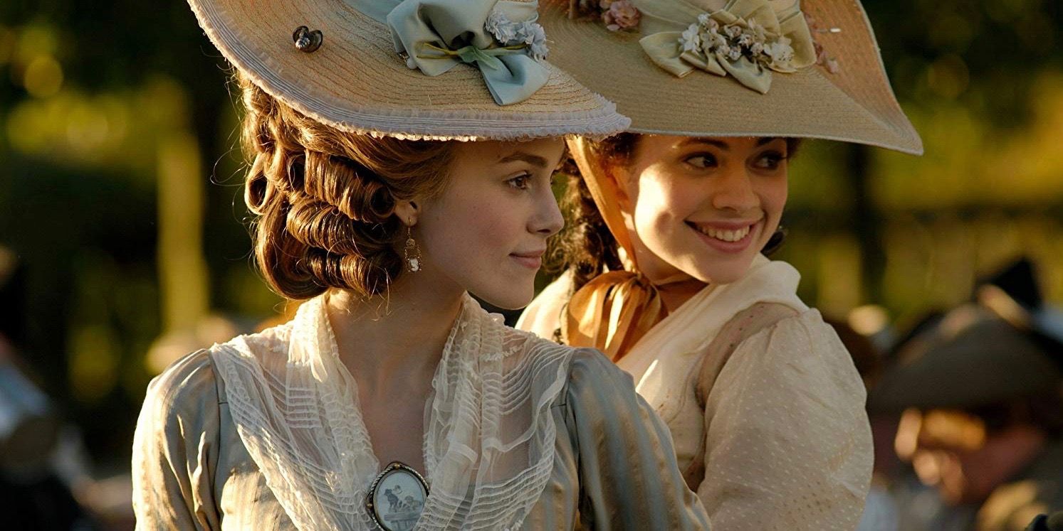 Georgiana and Bess smiling in The Duchess