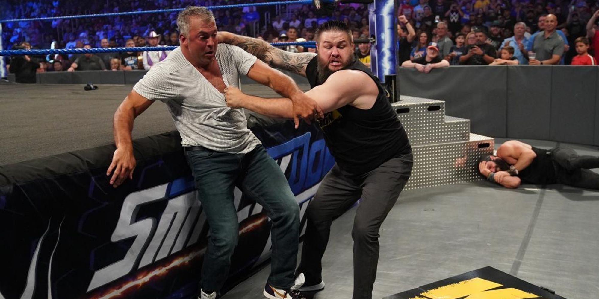 Kevin Owens and Shane McMahon on WWE Smackdown