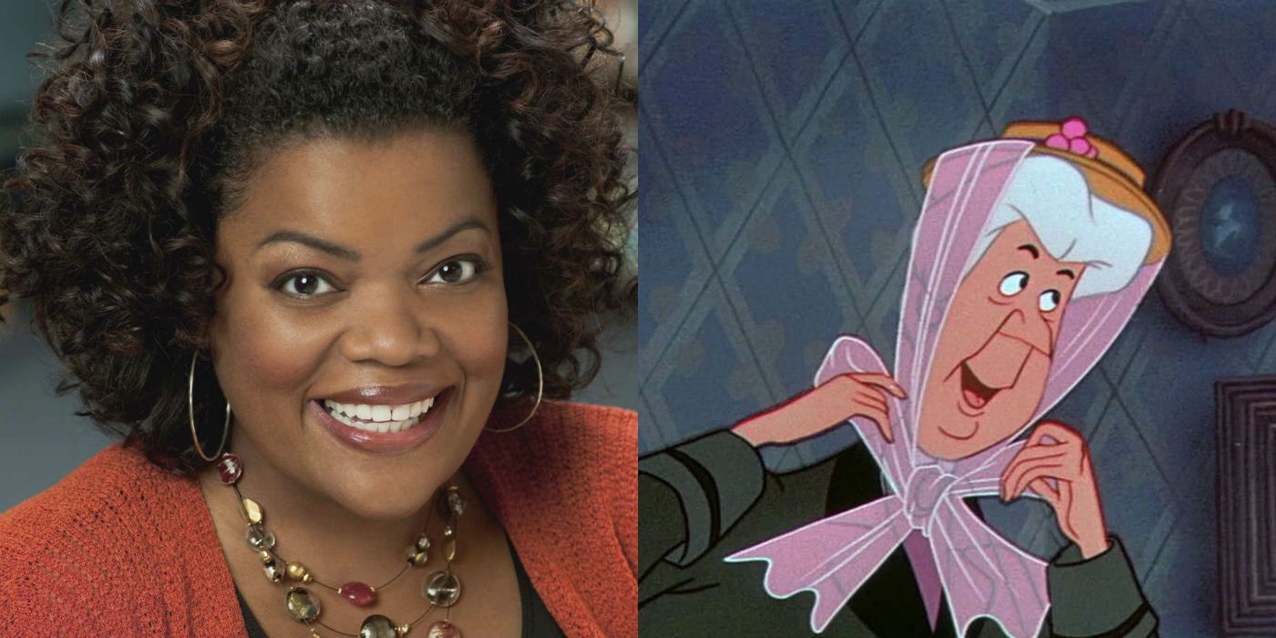 Yvette Nicole Brown side by side with animated Aunt Sarah