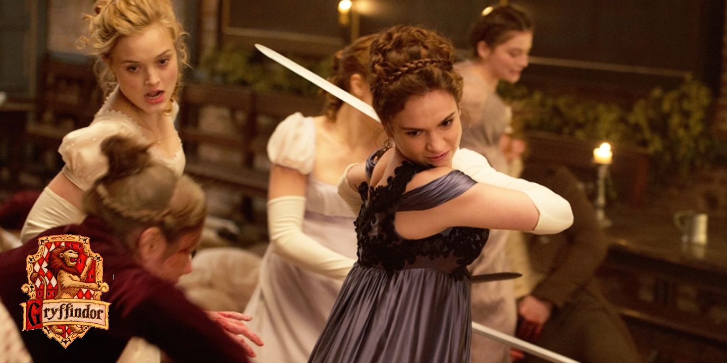 Lily James As Elizabeth Bennet In Pride And Prejudice And Zombies Gryffindor