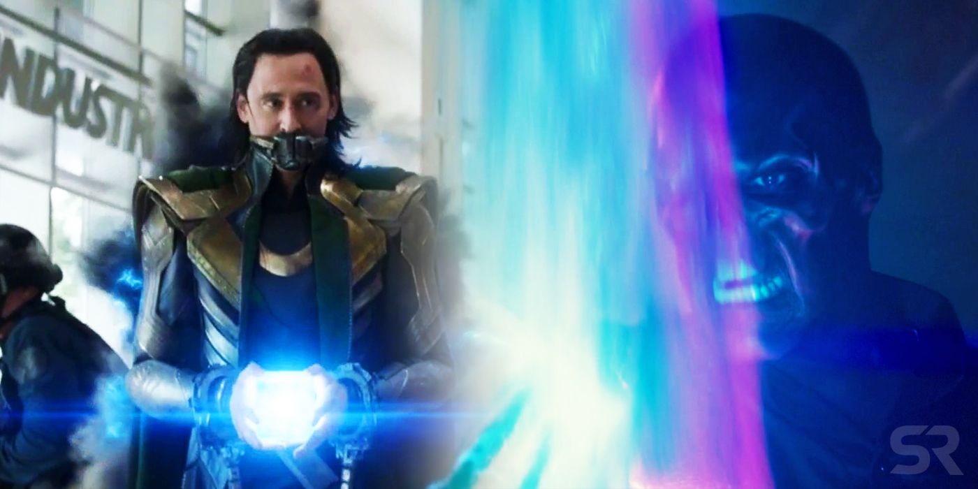Loki and Red Skull hold the Tesseract