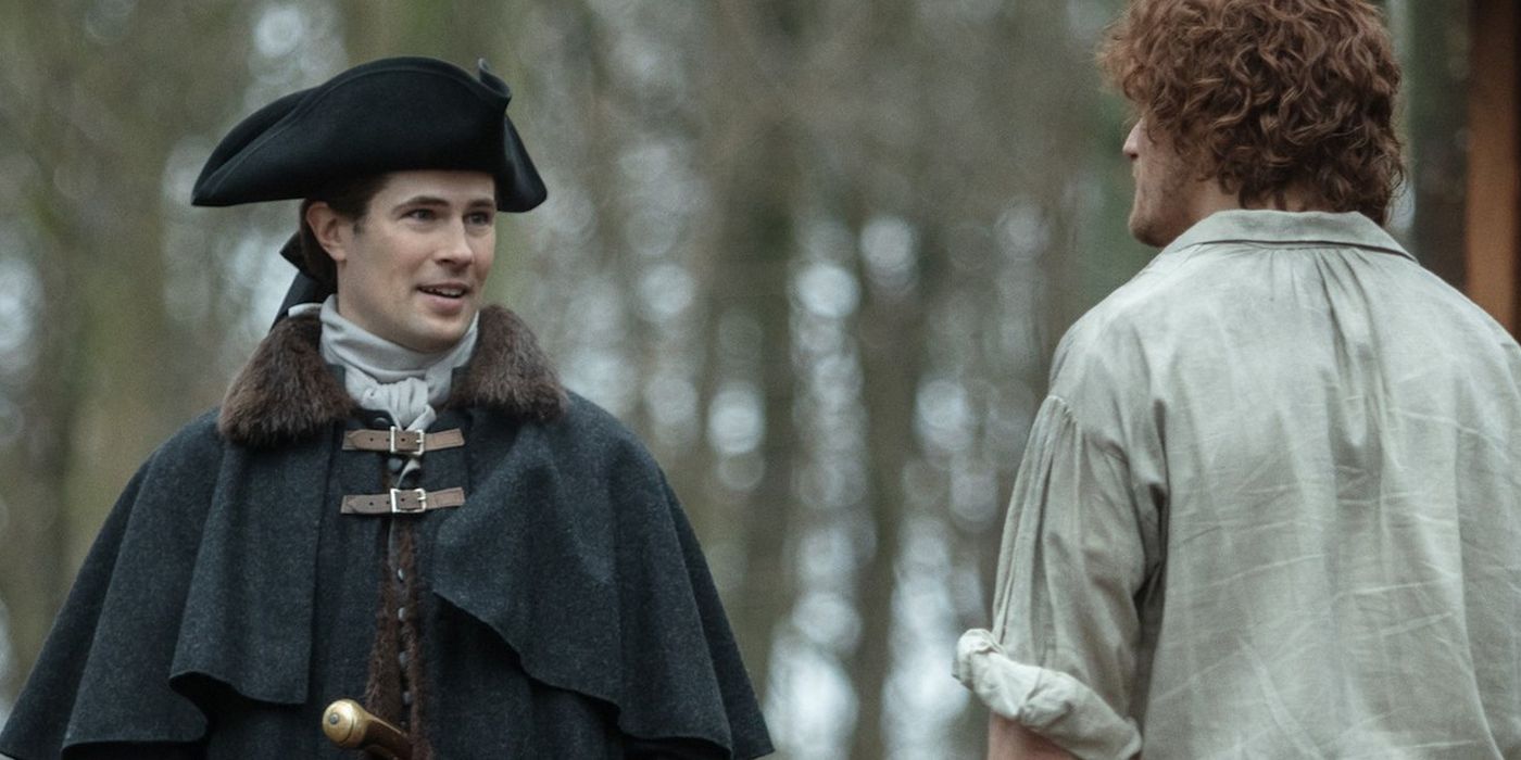 Lord Grey meeting Jamie in Outlander