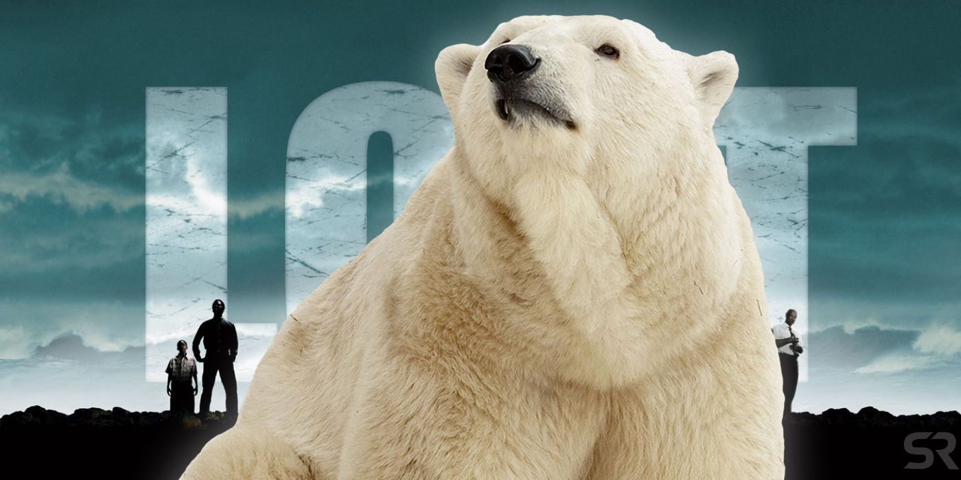 An image of a polar bear in front of the Lost logo