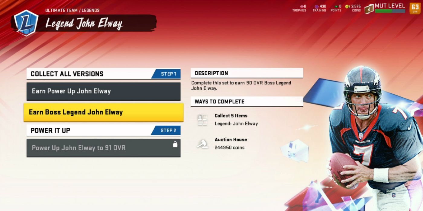 MADDEN NFL 20 John Elway Unlock