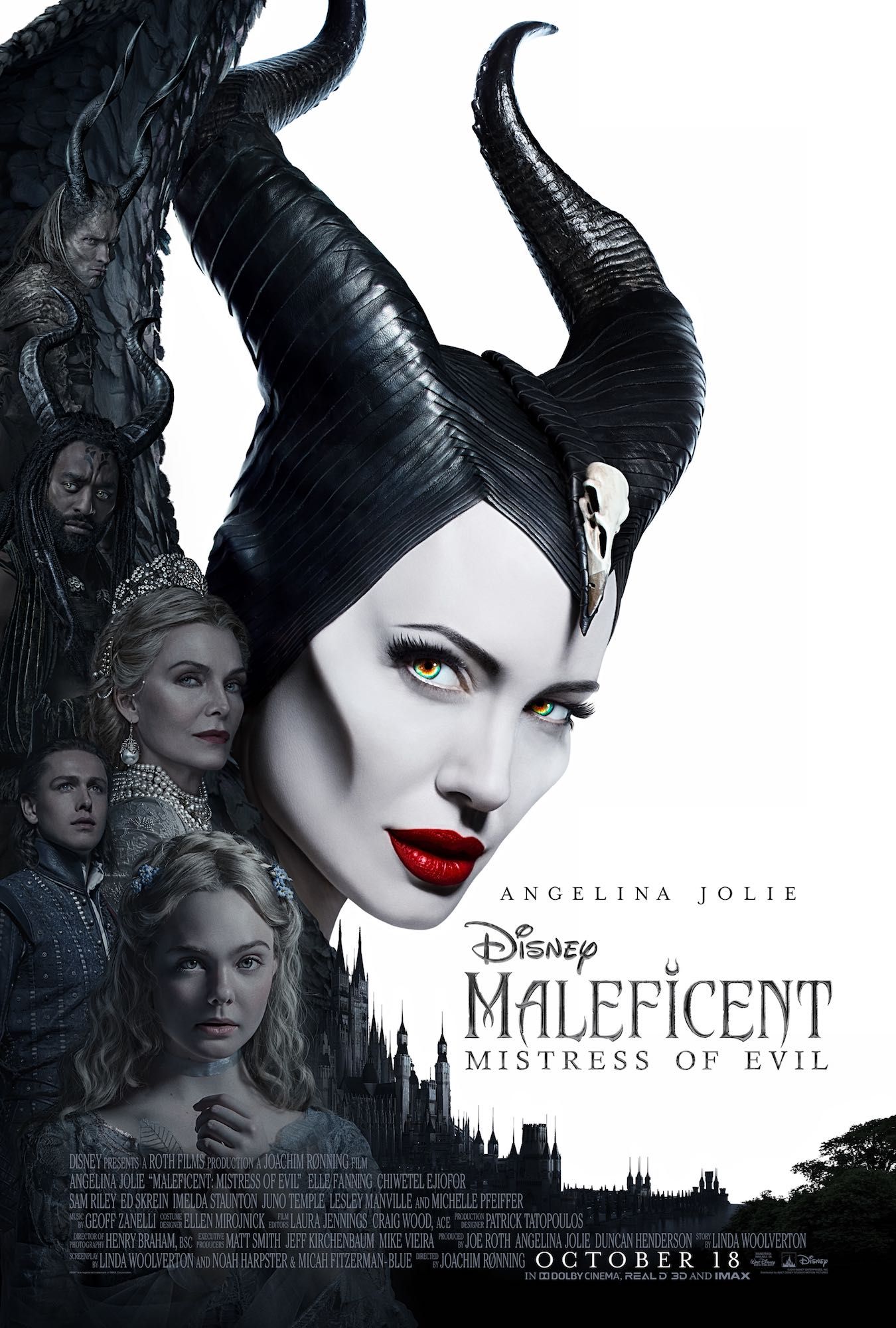 Angelina Jolie in the Maleficent: Mistress of Evil poster